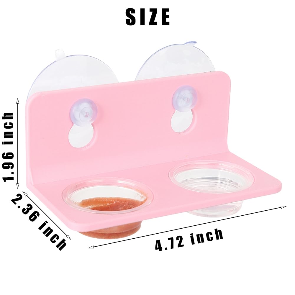 Crested Gecko Feeding Ledge with 10PCS Gecko Food Water Dish - Purple
