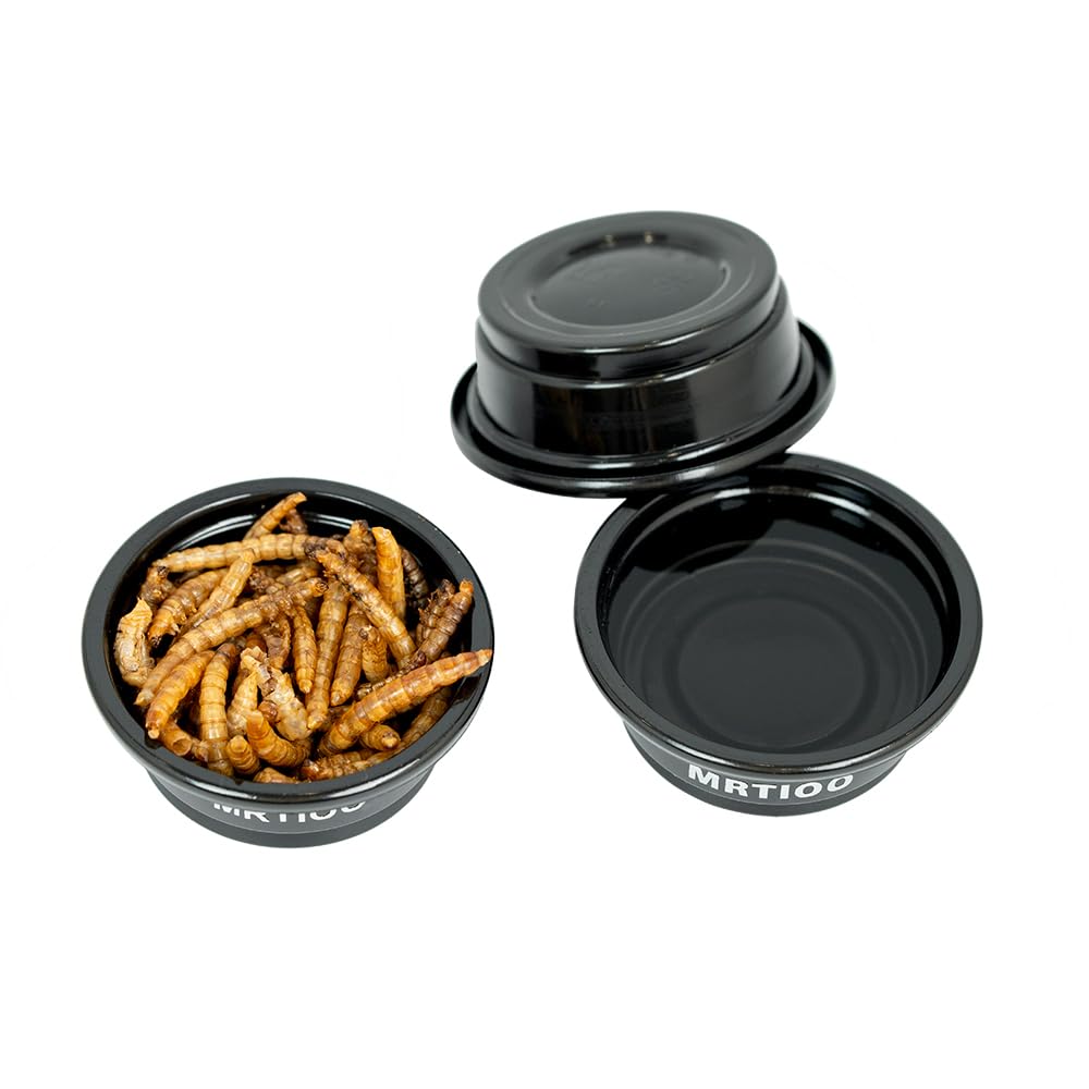 100 pcs 0.5oz Crested Gecko Food and Water Feeding Cups, Reptile Feeder Bowls, for Lizard and Other Small Pet Ledge Accessories Supplies