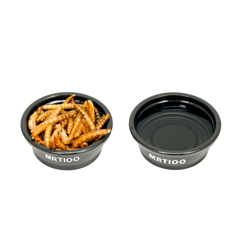 100 pcs 0.5oz Crested Gecko Food and Water Feeding Cups, Reptile Feeder Bowls, for Lizard and Other Small Pet Ledge Accessories Supplies