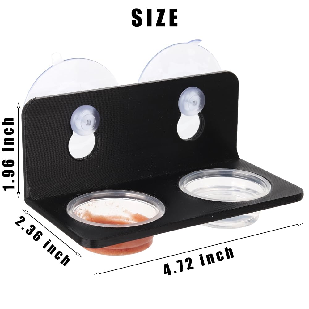 Crested Gecko Feeding Ledge with 10PCS Gecko Food Water Dish - Purple