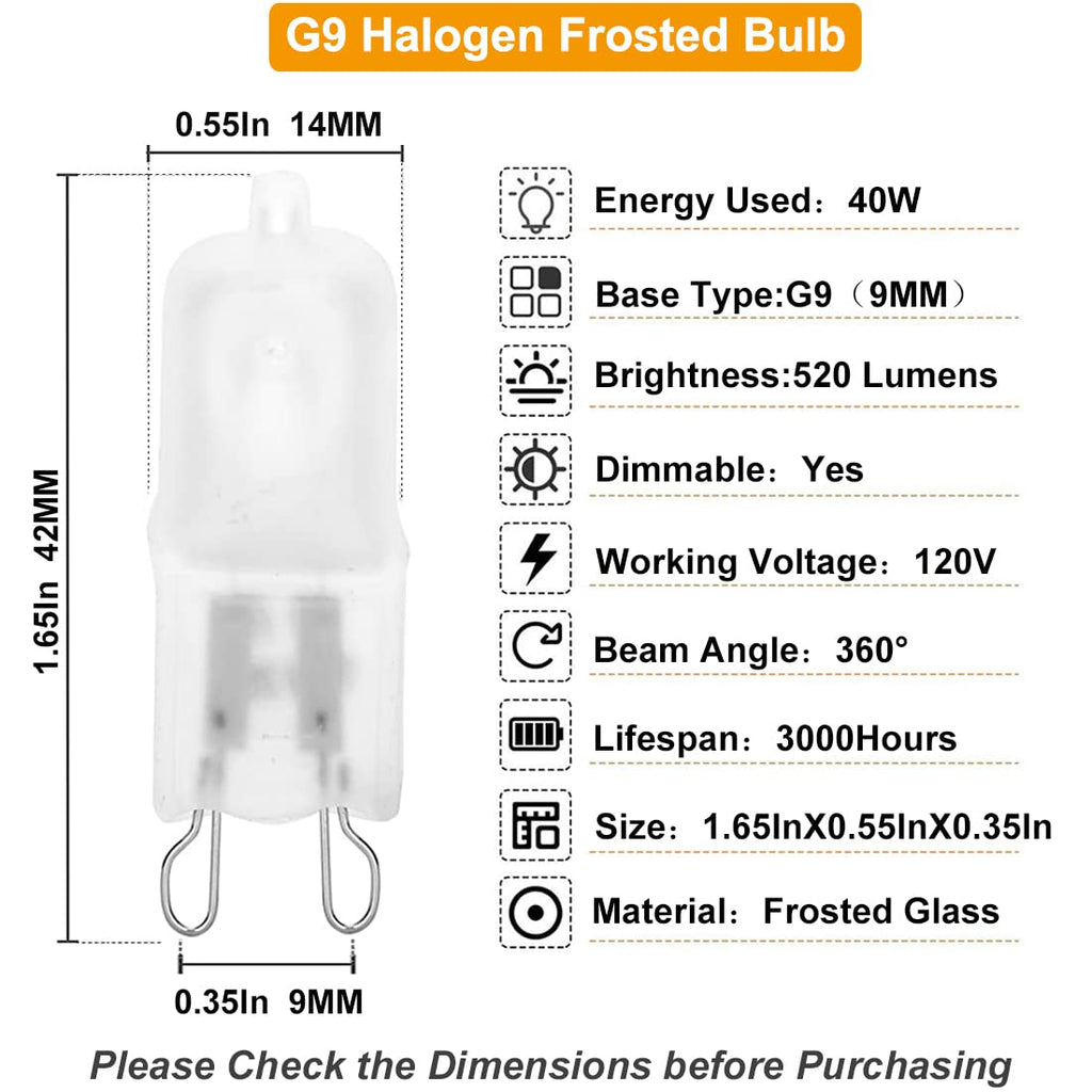 Vinaco G9 Heat Lamp Bulbs for Reptile, Dimmable Night Red UVA UVB Reptile Heat Lamp G9, 2 Pin Base Mini G 9 Halogen Bulbs 50W 120V, Infrared Heat Lamp for Bearded Dragon Gecko Turtle Lizard