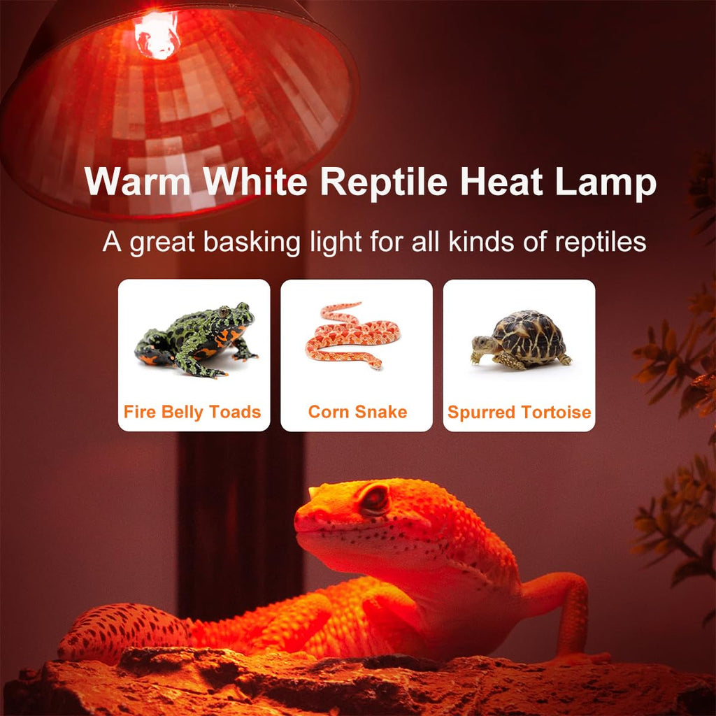 Vinaco G9 Heat Lamp Bulbs for Reptile, Dimmable Night Red UVA UVB Reptile Heat Lamp G9, 2 Pin Base Mini G 9 Halogen Bulbs 50W 120V, Infrared Heat Lamp for Bearded Dragon Gecko Turtle Lizard