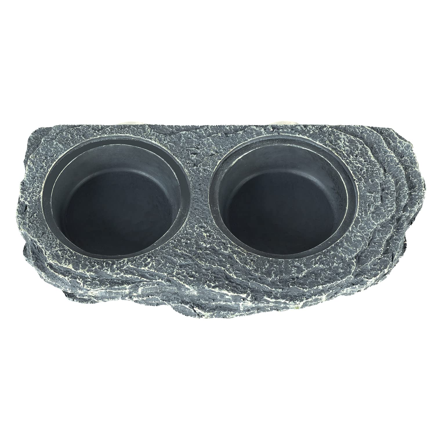 REPTIZOO Reptile Magnetic Feeder Ledge, Single Bowl Reptile Food Dish with 3PCS Feeding Cups Food Water Feeder for Crested Gecko Lizard Chameleon Pets