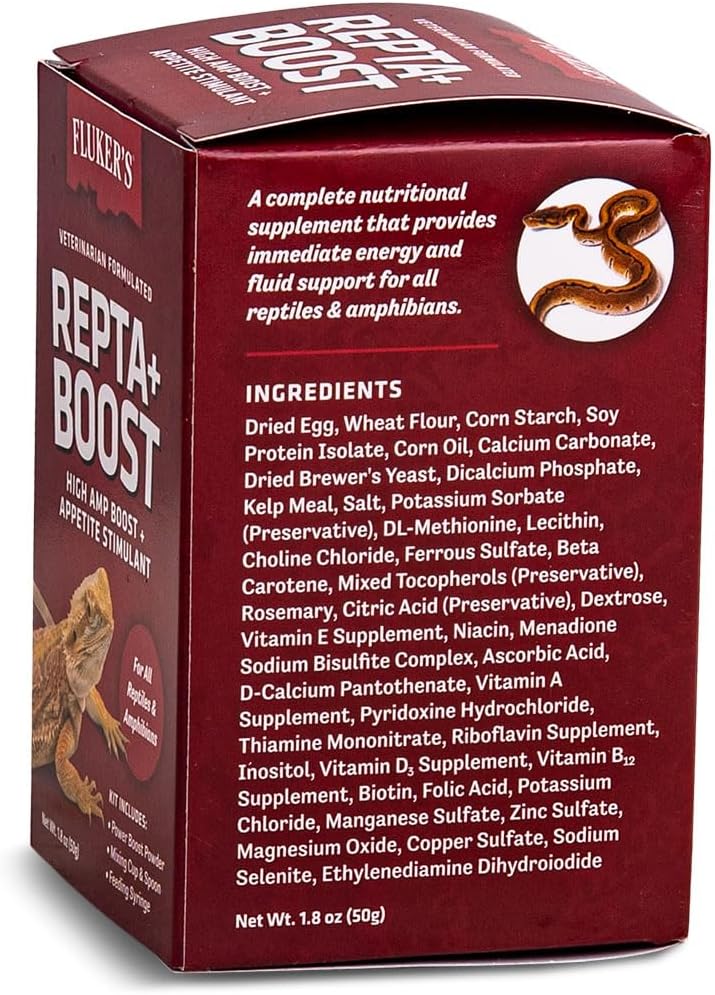 Fluker's Repta Boost, Insectivore and Carnivore High AMP Boost Reptile Supplement, 50gm