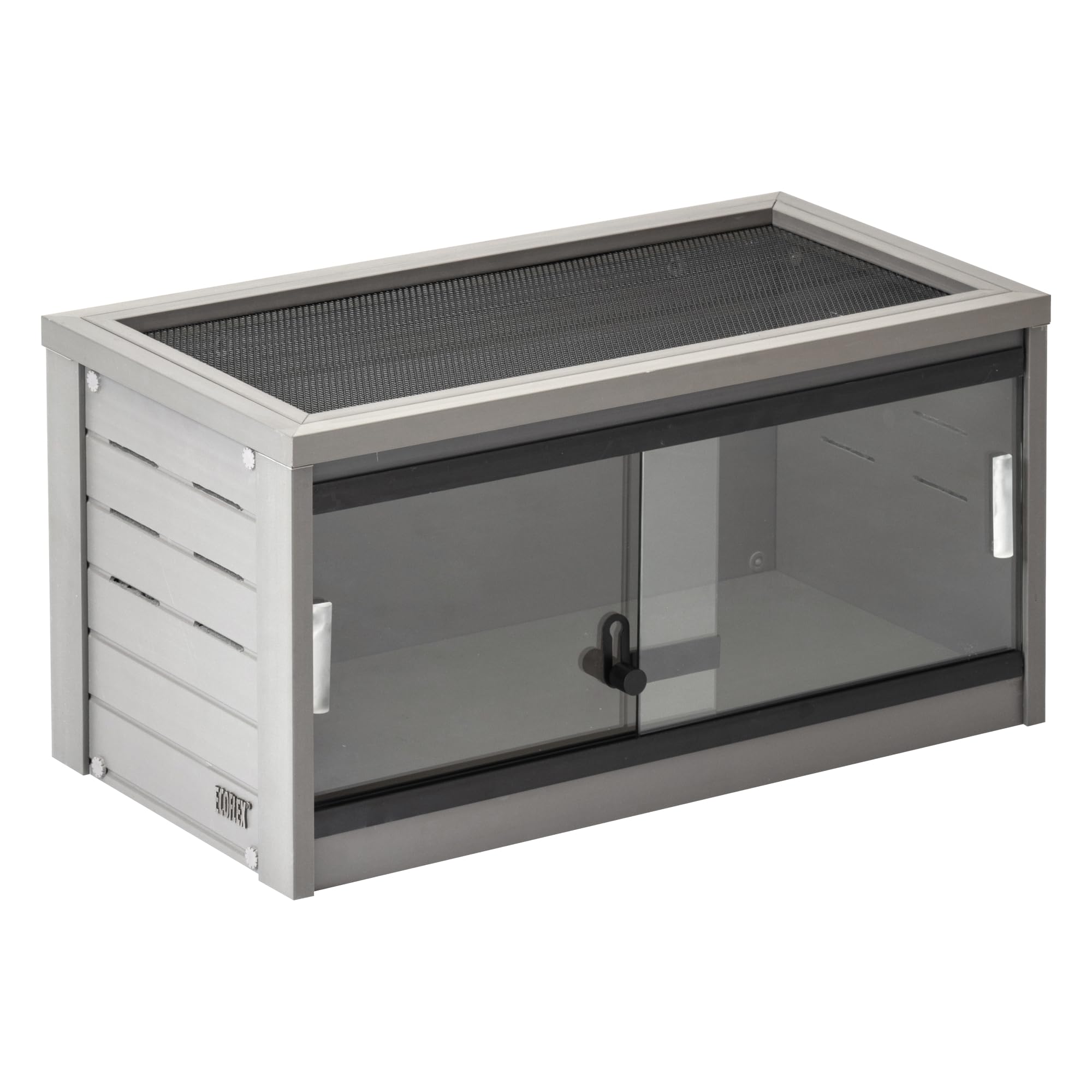 New Age Pet ECOFLEX 48" Wide Large Reptile Habitat, Mojave Lounge for Snakes, Tortoises & Lizards in Maple, Black & Grey, Easy Assembly, Sliding Glass Doors & Mesh Top