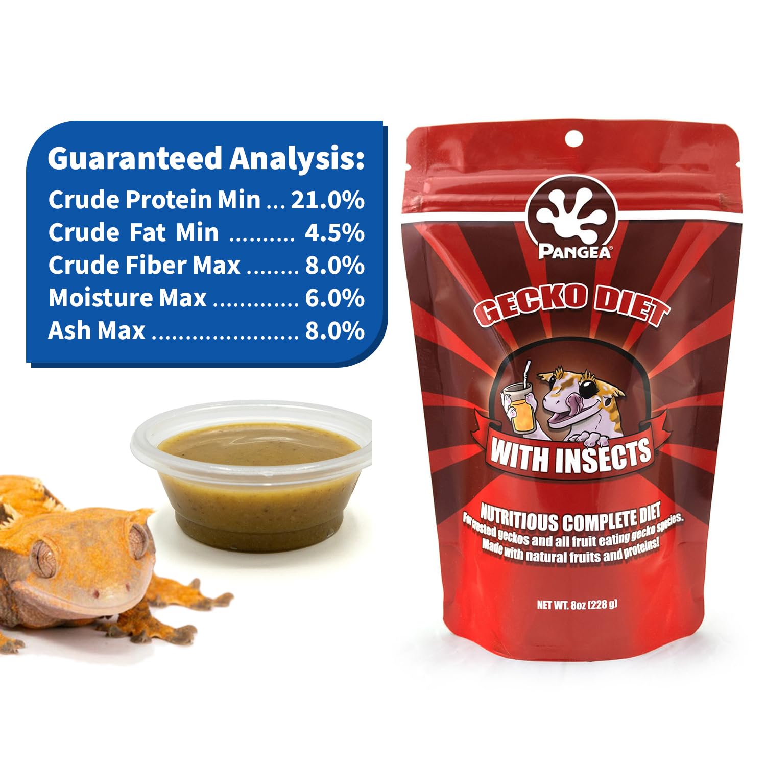 Pangea Fruit Mix Apricot Complete Crested Gecko Food 2 oz