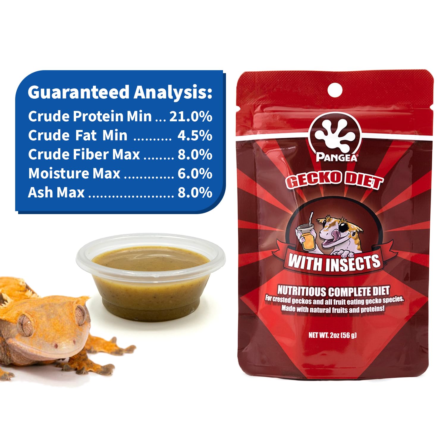 Pangea Fruit Mix Apricot Complete Crested Gecko Food 2 oz