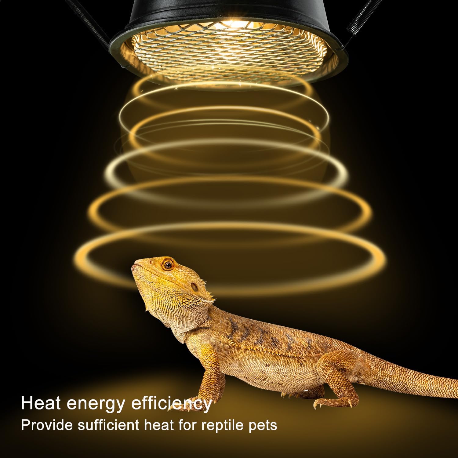 G9 Reptile Heat Lamp Bulb and Light Fixture with Safety Mesh, G9 Mini Heat Bulb 50W Warm White, UVA Reptile Heat Lamp and Basking Lampshade for Bearded Dragon Gecko Turtle Lizard Snake