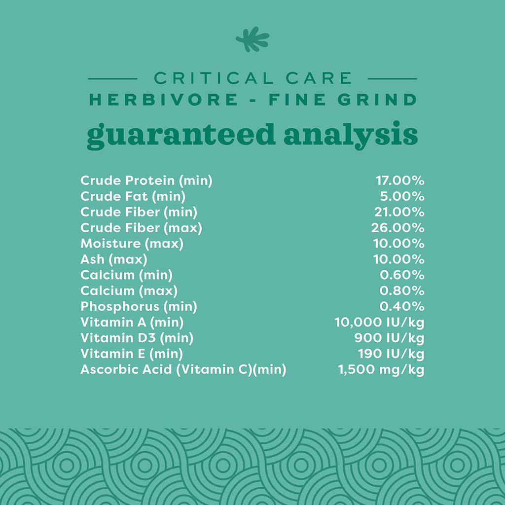 Oxbow Critical Care Herbivore, Emergency Guinea Pig Food, Rabbit Food for Recovery, Natural Apple Banana Flavor, Critical Care for Guinea Pig Emergency Kit, Made in USA, 141 Grams