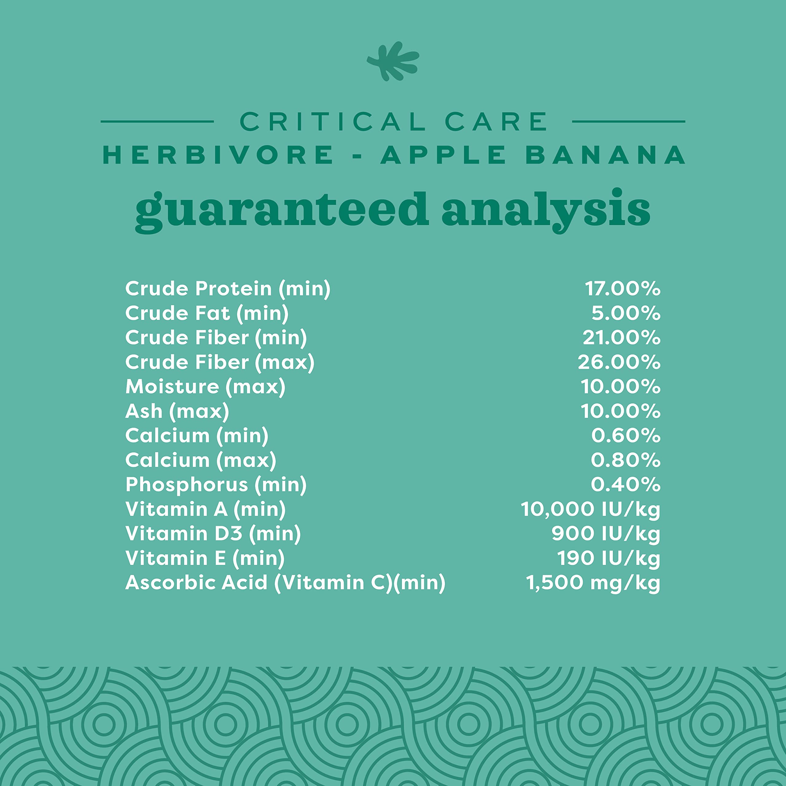 Oxbow Critical Care Herbivore, Emergency Guinea Pig Food, Rabbit Food for Recovery, Natural Apple Banana Flavor, Critical Care for Guinea Pig Emergency Kit, Made in USA, 141 Grams